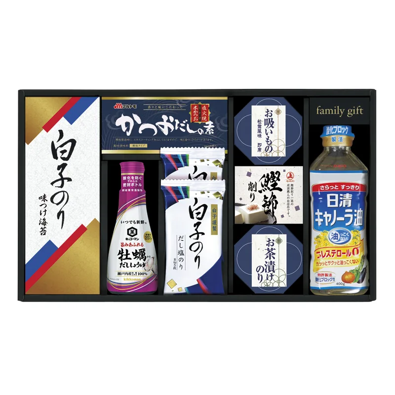 ชุดรวมซีอิ๊ว Kikkoman และสาหร่าย Shirako สำหรับโต๊ะอาหาร
