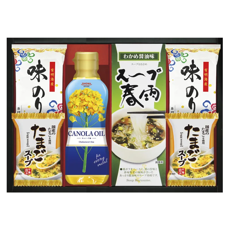 ชุดรวมน้ำมันคาโนลา SHOWA สาหร่ายและซุปไข่