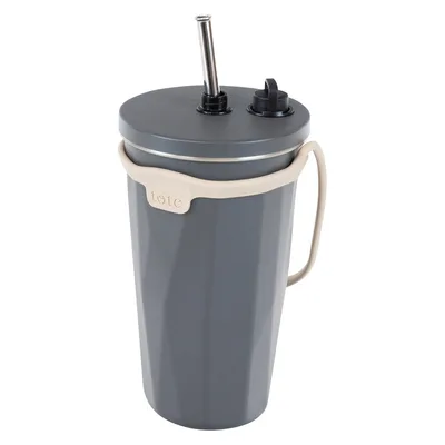 トート ストローボトル570mlチャコール