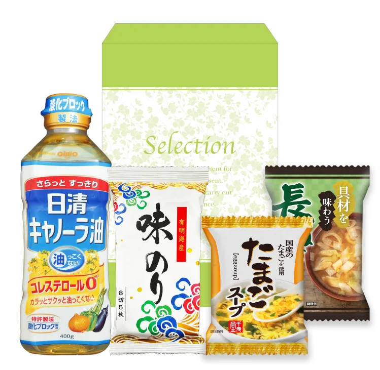 日清キャノーラ油&味のり・フリーズドライ詰合せ