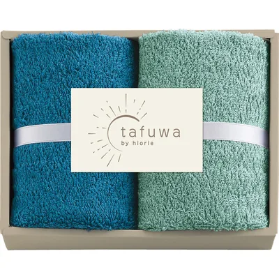 tafuwa ウォッシュタオル2枚セットブルー