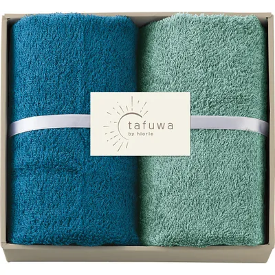 tafuwa フェイスタオル2枚セットブルー