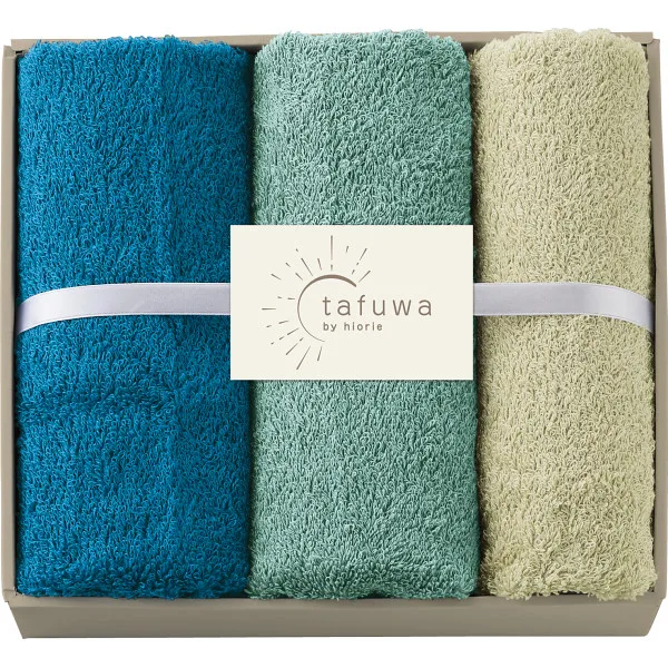 tafuwa フェイス・ウォッシュタオルセットブルー
