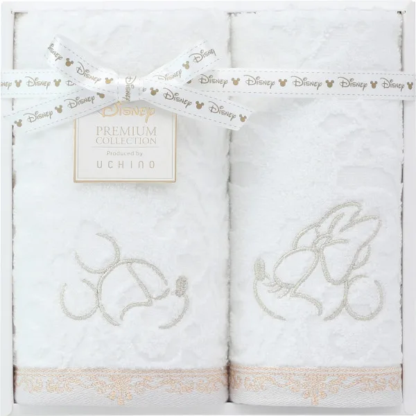Disney Premium Face Guest Towel Set White