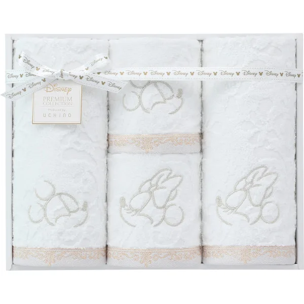 Disney Premium Face Guest Towel Set White