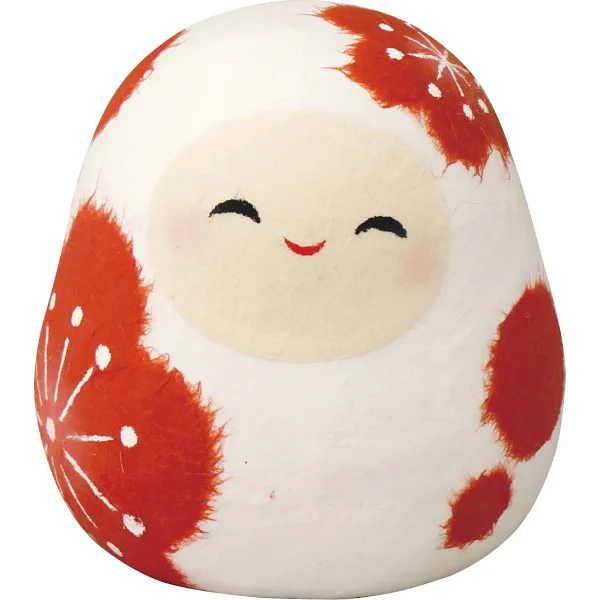 リュウコドウ ちぎり和紙花笑みだるま白