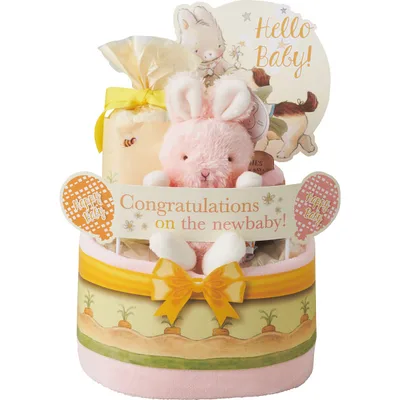 バニーズバイザベイおむつケーキ2段ピンク