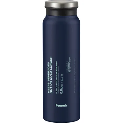 ピーコック ステンレスボトルスクリューマグタイプ(600ml)ミントブルー