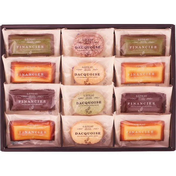 Gateau selection of home-ground almonds (12 pieces)