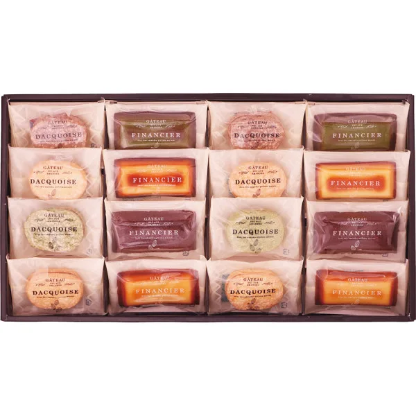 Gateau selection of home-ground almonds (16 pieces)