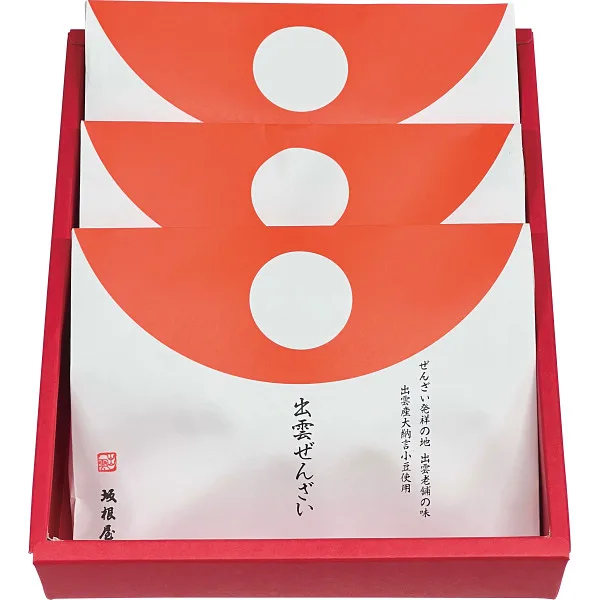 坂根屋 紅白餅入り出雲ぜんざい(3個)