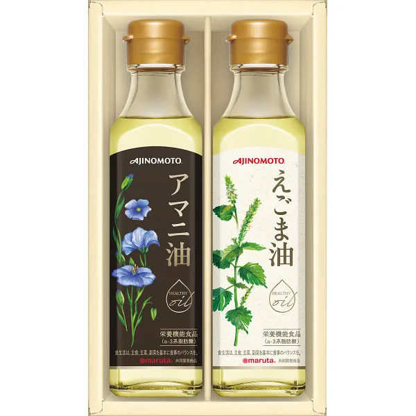 ชุดของขวัญน้ำมันงาขี้ม้อนและน้ำมันเมล็ดแฟลกซ์ Ajinomoto