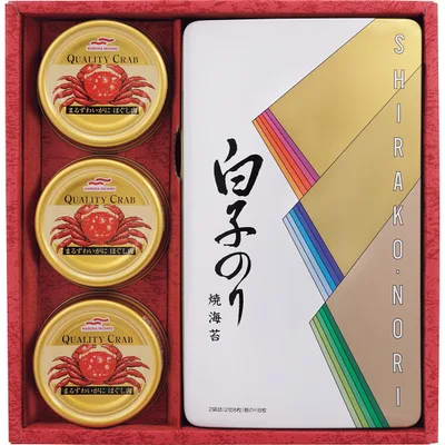 白子のり のり・かに缶詰合せ