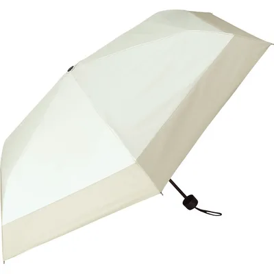 ジミージー 晴雨兼用UV加工 折りたたみ傘(55cm)オフホワイト・ベージュ1