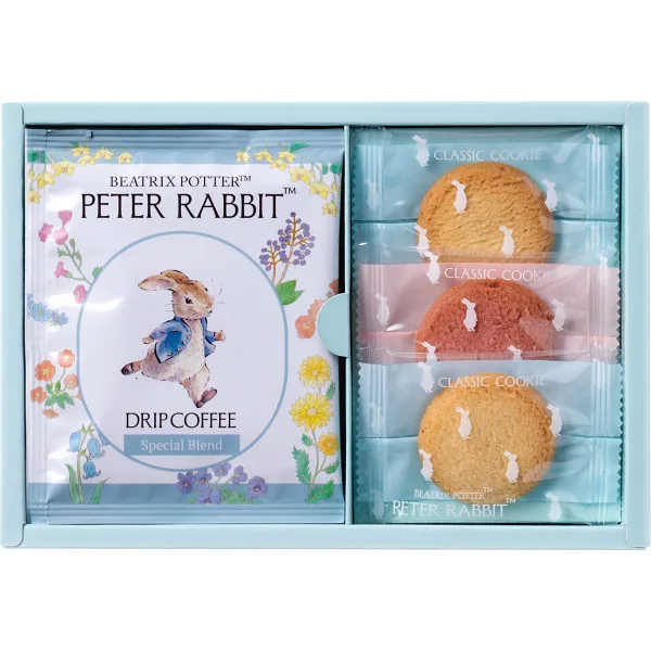ชุดของขวัญกาแฟและขนมหวาน ลาย Peter Rabbit