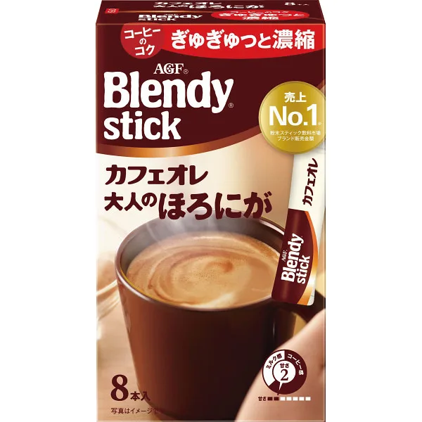 AGF ブレンディスティックカフェオレ大人のほろにが(8本)
