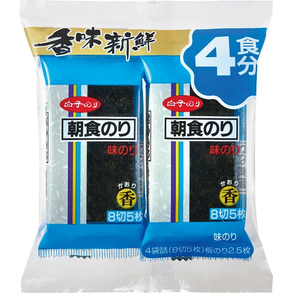 白子のり 味朝食(4袋)
