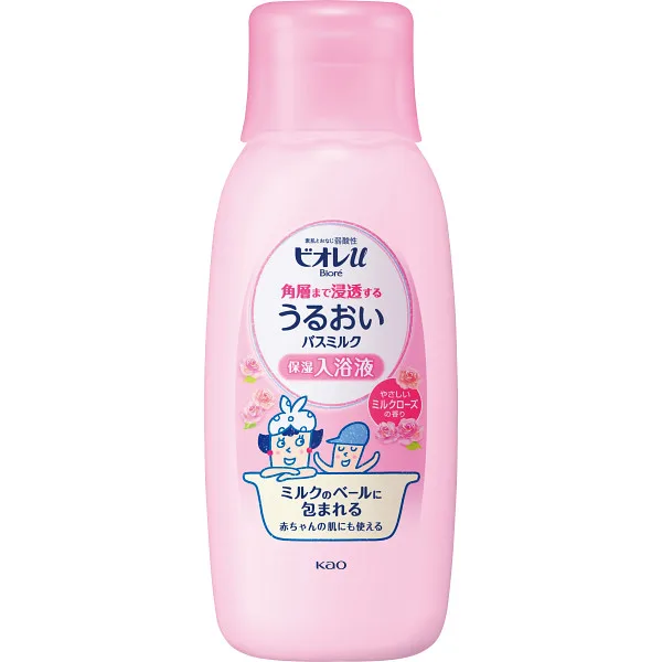 花王 ビオレu 角層まで浸透するバスミルク 本体やさしいミルクローズの香り