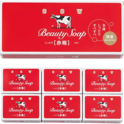 牛乳石鹸 赤箱(6個)