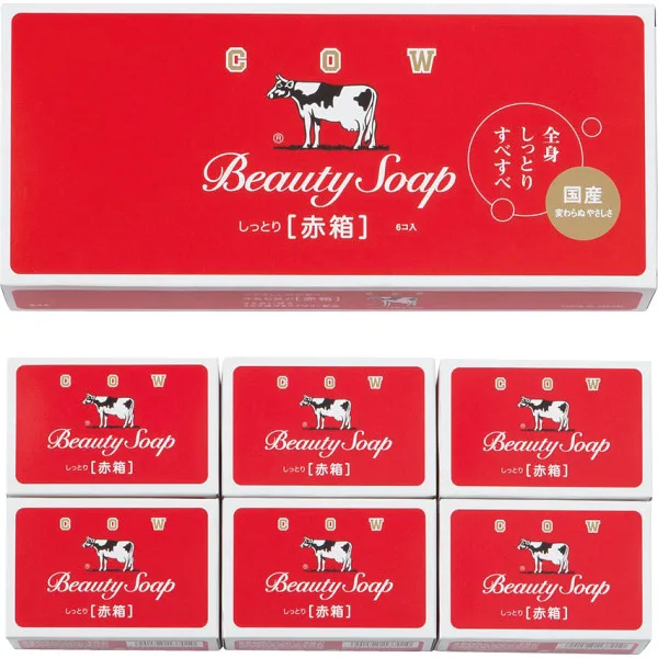 牛乳石鹸 赤箱(6個)