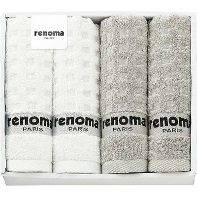 renoma フェイスタオル4枚セット