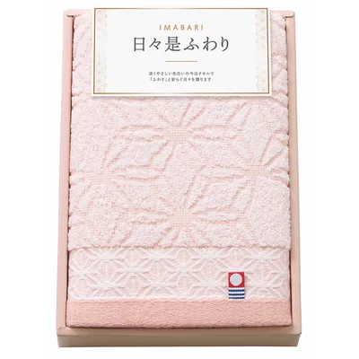今治日々是ふわり フェイスタオルピンク