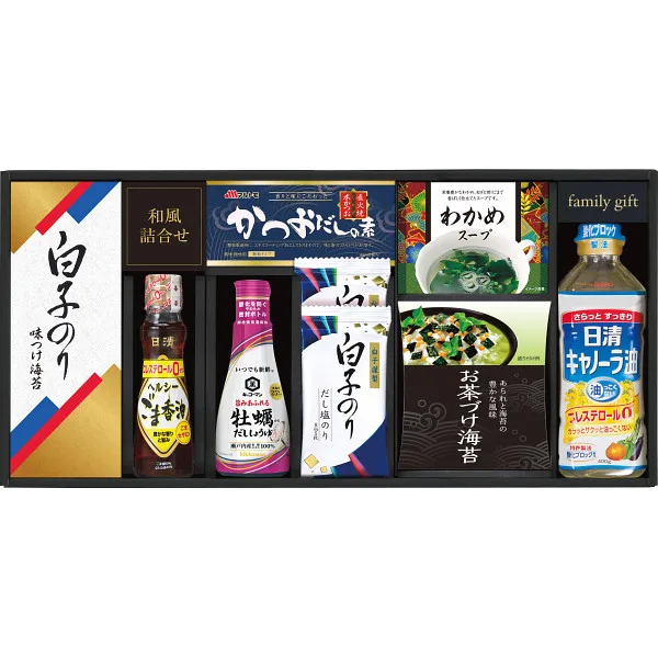 ชุดรวมซีอิ๊ว Kikkoman และสาหร่าย Shirako สำหรับโต๊ะอาหาร