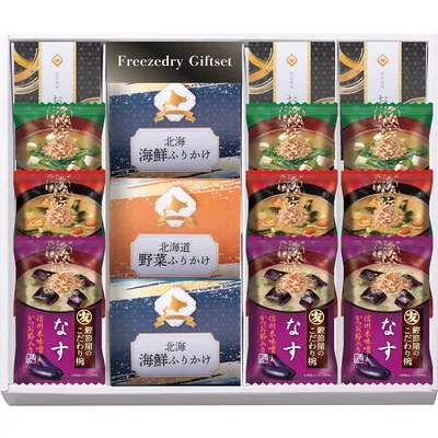 เซ็ตของขวัญฟรีซดรายและผงโรยข้าวฮอกไกโด