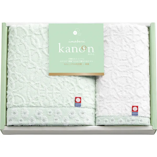 เซ็ตผ้าเช็ดหน้าและผ้าเช็ดมืออิมาบาริ Kanon