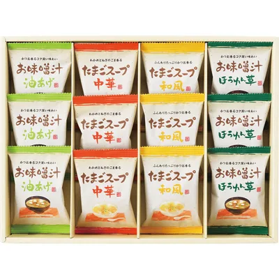 フリーズドライ お味噌汁・スープ詰合せ(12食)