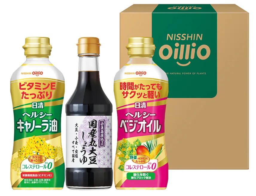 日清オイリオ ヘルシーオイル&国産丸大豆醤油ギフト