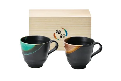 釉彩 マグペア 木箱入