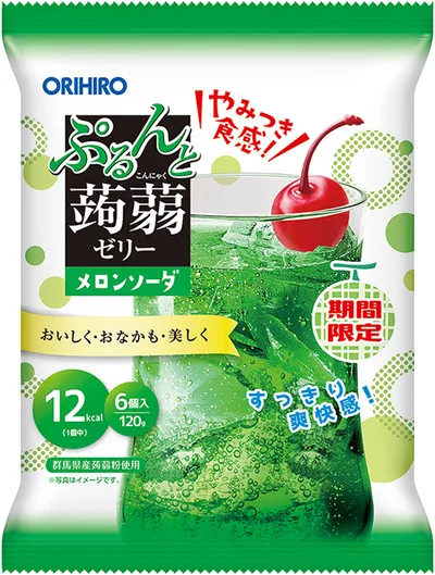【期間限定】ぷるんと蒟蒻ゼリーパウチ メロンソーダ