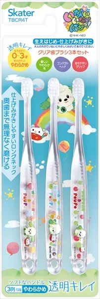 クリア歯ブラシ3本セット いないばあ25 TBCR4T