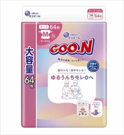 ผ้าอ้อม Goo.n ไซซ์ M กันซึมอึเหลว