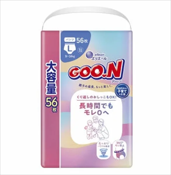 ผ้าอ้อมแบบกางเกง Goo.n ไซซ์ L กันซึมได้นาน