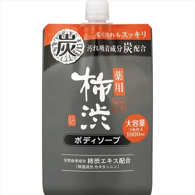 四季折々 薬用 柿渋ボディソープ 炭配合 詰替 大容量