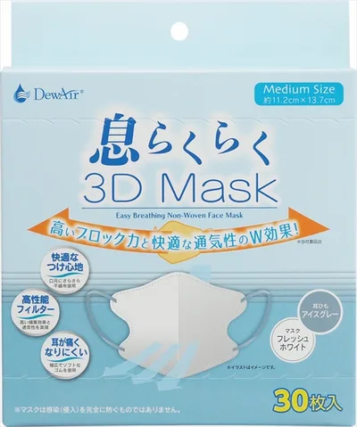 DewAir Breathable 3D Mask White