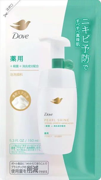 ダヴ パールシャイン 薬用 アクネケア 泡洗顔料 つめかえ用