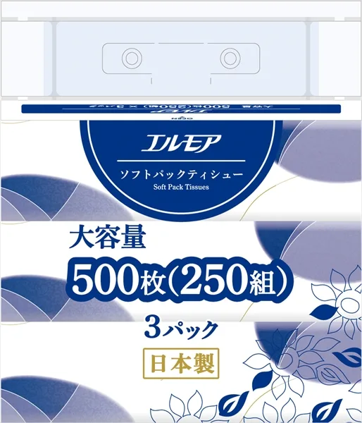エルモア ソフトパックティシュー 大容量 (3個ポリ)
