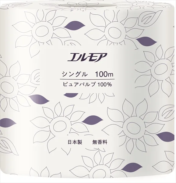 エルモア トイレットロール シングル 1ロール 無香料