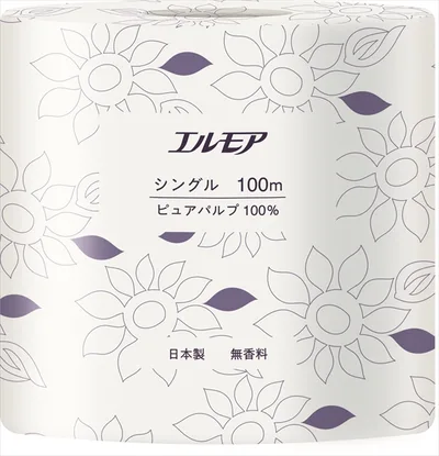 エルモア トイレットロール シングル 1ロール 無香料