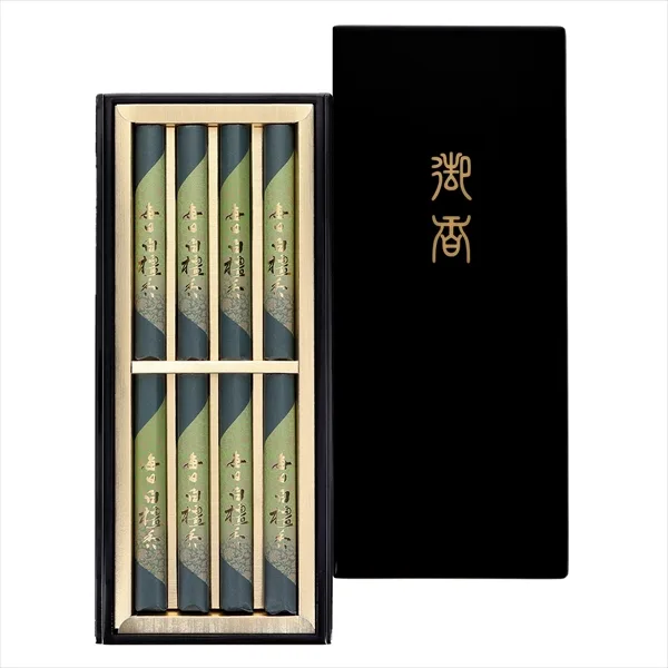毎日白檀香 塗箱短寸8入