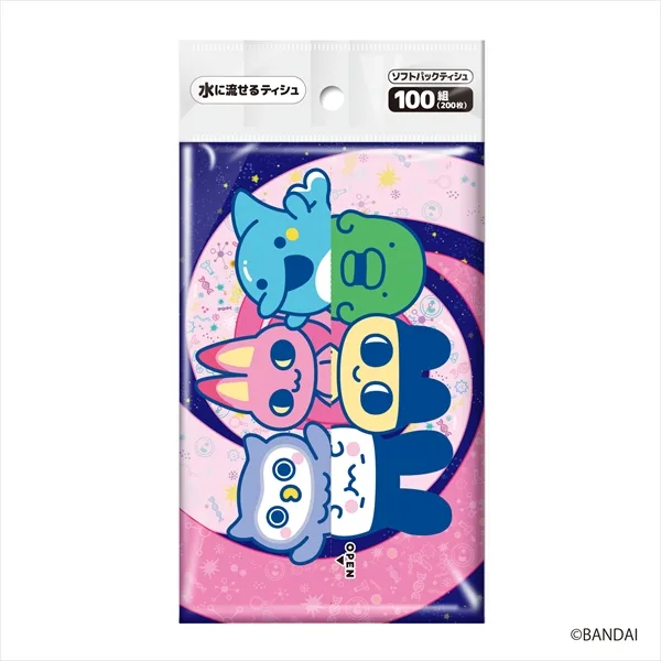 たまごっち水に流せるソフトパックティシュ
