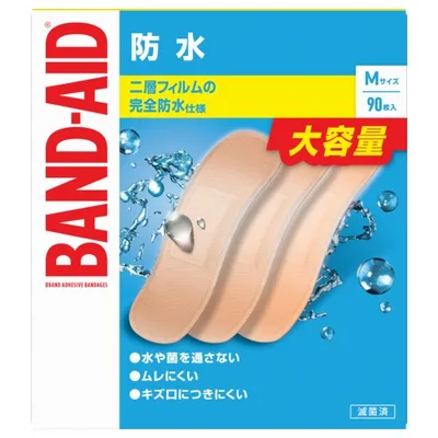 【JNTLコンシューマーヘルス】バンドエイド 防水 Mサイズ 90枚