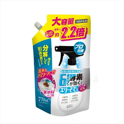6タイプの酵素が効くエリ・そで洗剤バブルEX つめかえ用