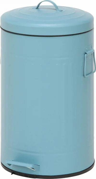 スチール ラウンドペダルペール 12L スモークブルー