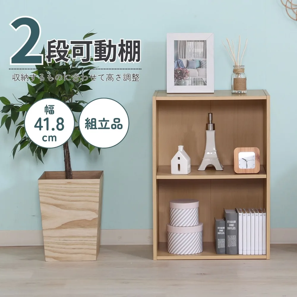 カラーボックス 可動棚2段 NA