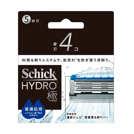 Schick(シック) ハイドロ極 普通肌 替刃(4コ)男性用 髭剃り カミソリ
