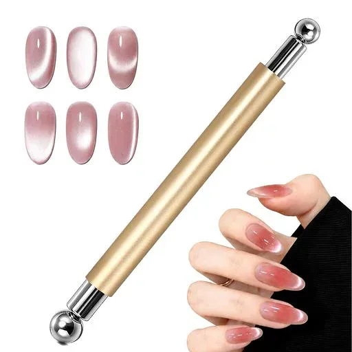 マグネットネイル 磁石 ジェルネイル マグネット ネイルマグネット 2ボール付き (8mm/10mm) (ゴールド)